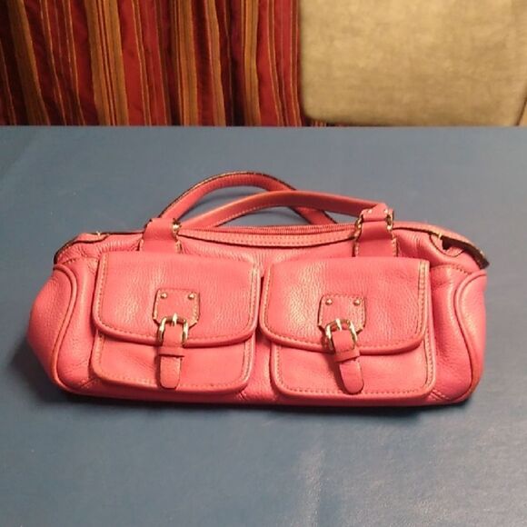 Pink Leather Fossil Women's Tote/Shoulder Buckles Doctor Handbag - Picture 1 of 13